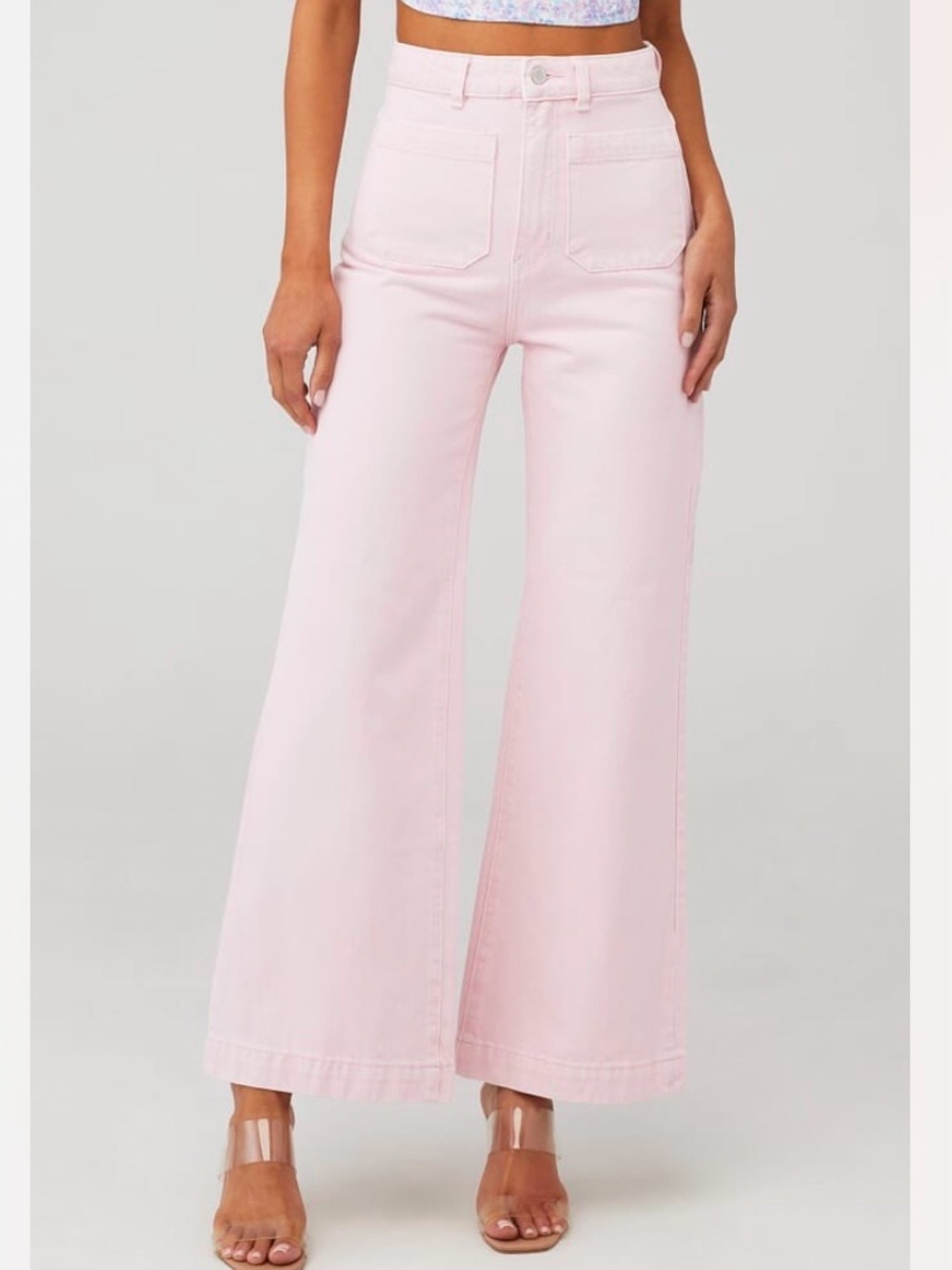 NEW Rolla’s Sailor 100% Cotton Wide Leg 90s Pink High Rise Jeans size 26